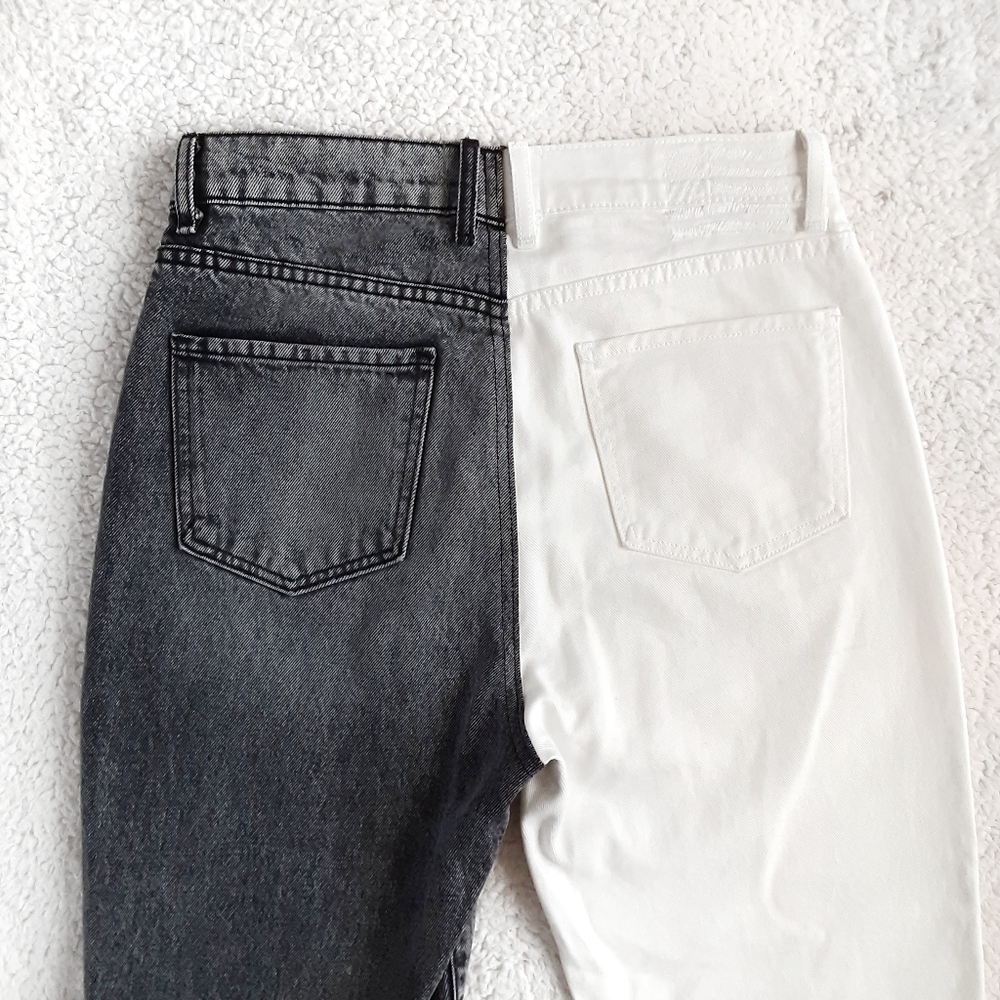 ☆ SOLD! ☆ REVICE True Love / Checkmate High Rise Button Fly Two Tone Straight Le - Picture 7 of 10